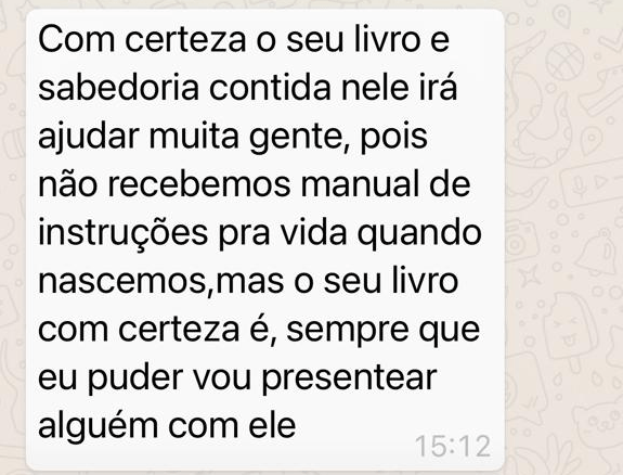 Depoimento Manual de instrução para vida